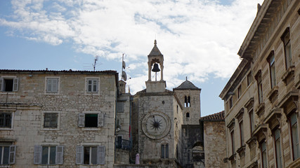 old residential buildings in croatian town split