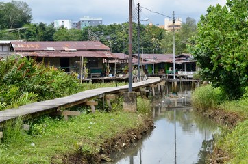 ブルネイ・ダルエスサラーム　バンダルスリブガワン　カンポン・アイール　水上集落　Negara Brunei Darussalam　Bandar Seri Begawan　Kampong Ayer