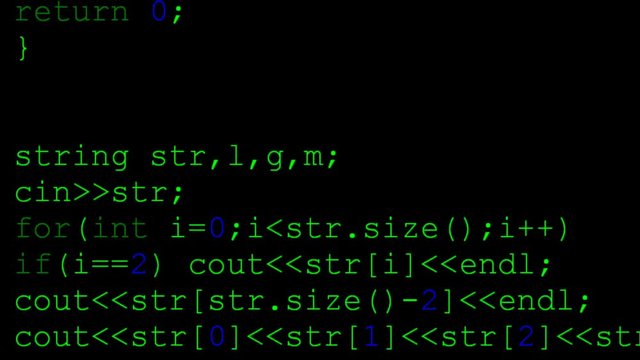 Source code on the monitor screen.