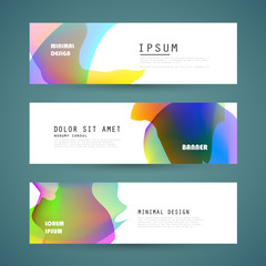 Fototapeta premium Vector horizontal banner template, abstract design