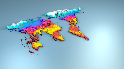 3d rendering topography with cubes