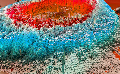 3d rendering topography with cubes