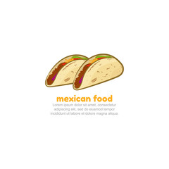 Mexican tacos logo template