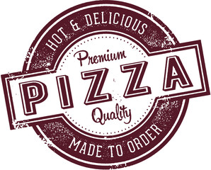 Obraz premium Vintage Pizzeria Menu Stamp