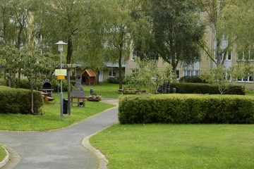Suburban townhome complex.