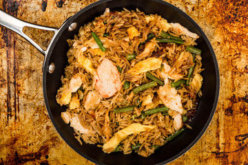 Indonesian Style Nasi Goreng Chicken and Rice Meal