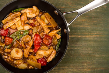 Chinese Style Chicken and Cashew Nuts Stir Fry Meal