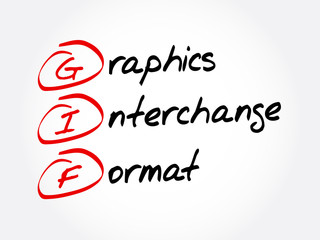 GIF - Graphics Interchange Format acronym, concept background