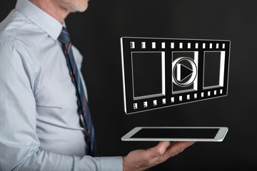 Concept of movies, video and cinema