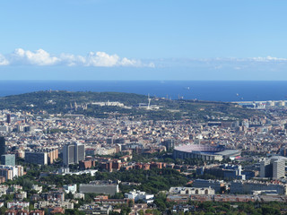 Fototapeta na wymiar vista aerea barcelona