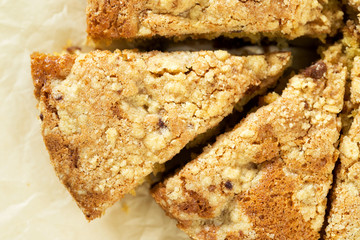 homemade apple cake with streusel