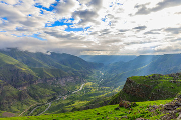 Obraz premium Panoramic view of the highland valley