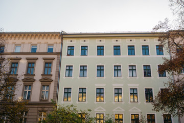 Fototapeta na wymiar residential facades at berlin