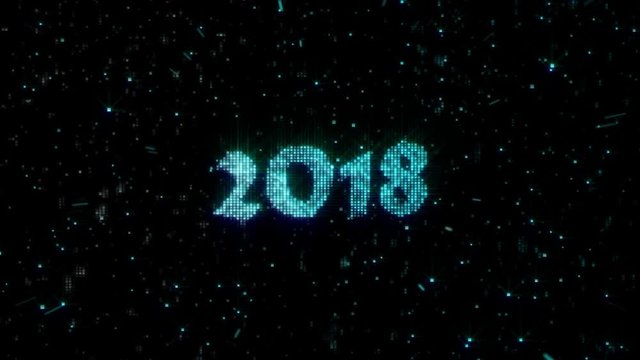 PNG Alpha.Nappy New Year 2018.Morphing transformation from 2017 to 2018.Merry Christmas and Happy New Year card opener.Christmas eve intro.Snow and fireworks explosion.Snowfall shining.Type 2