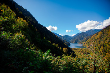 beautiful lake in the mountains