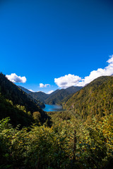 beautiful lake in the mountains