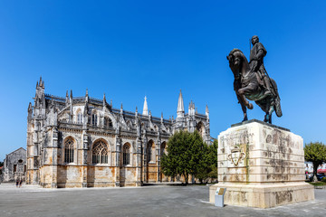 Equestrian statue of General Nuno Alvares Pereira commemorates his 1385 victory over the Castilians...