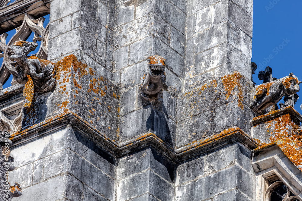 Wall mural The Unfinished Chapels of the 14th century Batalha Monastery in Batalha, Portugal, a prime example of Portuguese Gothic architecture, UNESCO World Heritage site.