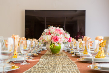 Beautifully decorated table