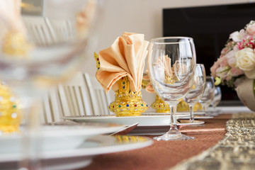 Beautifully decorated table