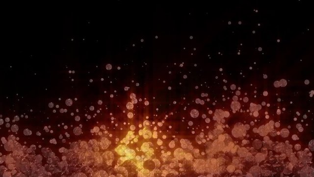 Sparkling Particles Background - Orange Red