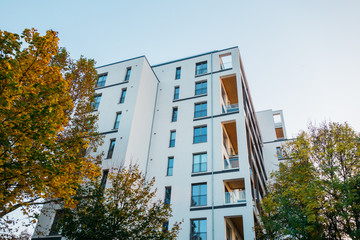 beautiful big apartment complex at treptower park, berlin