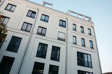 white and modern apartment house