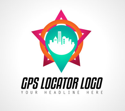 Creative GPS city locator Logo design for brand identity, company profile or corporate logos