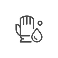 Cleaning glove line icon