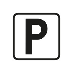 Parking sign icon. Vector illustration