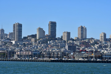 San Francisco; USA - july 13 2016 :  city seen from the seaside