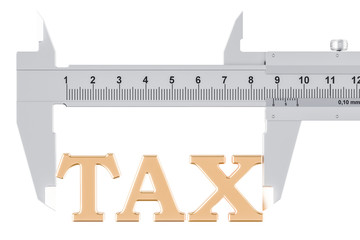 Tax measuring concept, 3D rendering