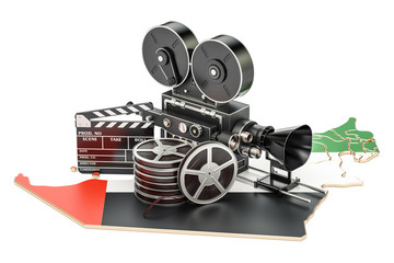 UAE cinematography, film industry concept. 3D rendering