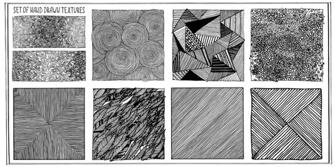 Set of Hand Drawn Textures