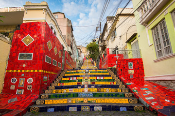 Famous Colorful Stairs in Rio de Janeiro City Center, Made by Chilean Artist Jorge Selaron