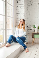 Young Woman Resting at Home