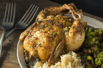 Herby Baked Cornish Game Hens