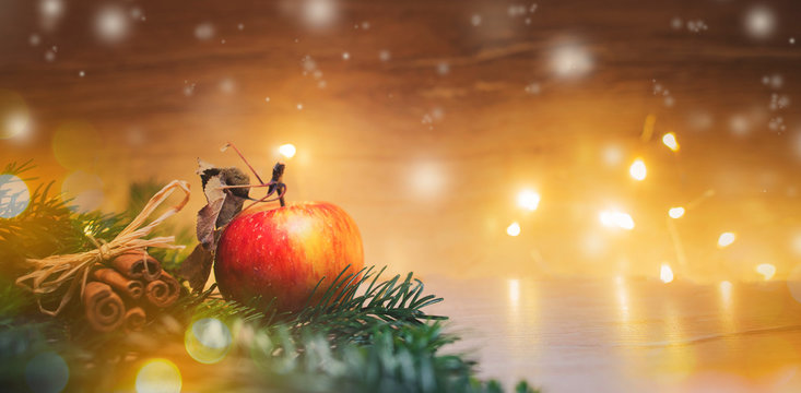 Weihnachten - Apfel Zimt Hintergrund