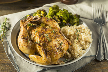Herby Baked Cornish Game Hens