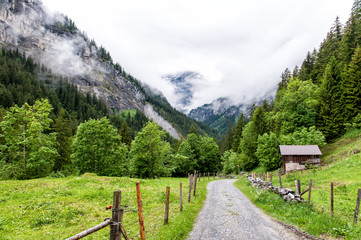 Fototapeta na wymiar Lauterbrunnen Valley Switzerland