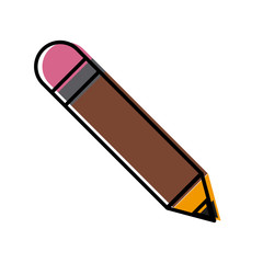 Wooden pencil isolated icon vector illustration graphic design