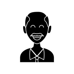 Businessman smiling cartoon icon vector illustration graphic design