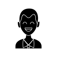 Businessman smiling cartoon icon vector illustration graphic design