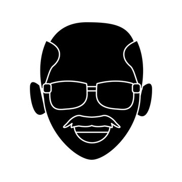 Man with glasses icon vector illustration graphic design