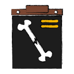 Bone broken xray icon vector illustration graphic design