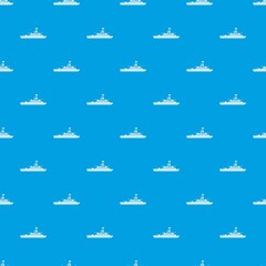 Military warship pattern seamless blue