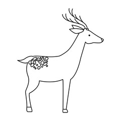 wild deer isolated icon