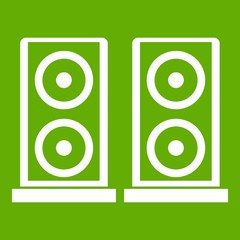 Music speakers icon green