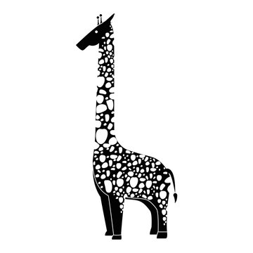 wild giraffe isolated icon