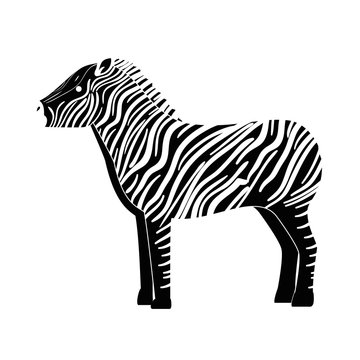 wild zebra isolated icon
